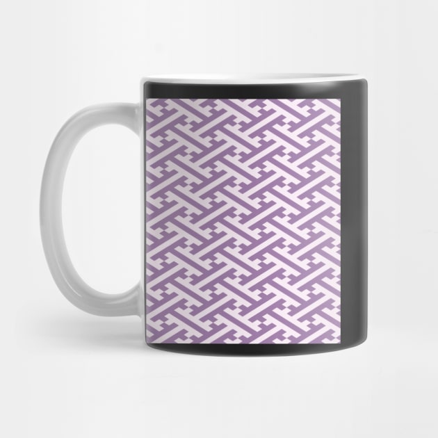 Purple Sayagata Japanese Pattern by diffrances